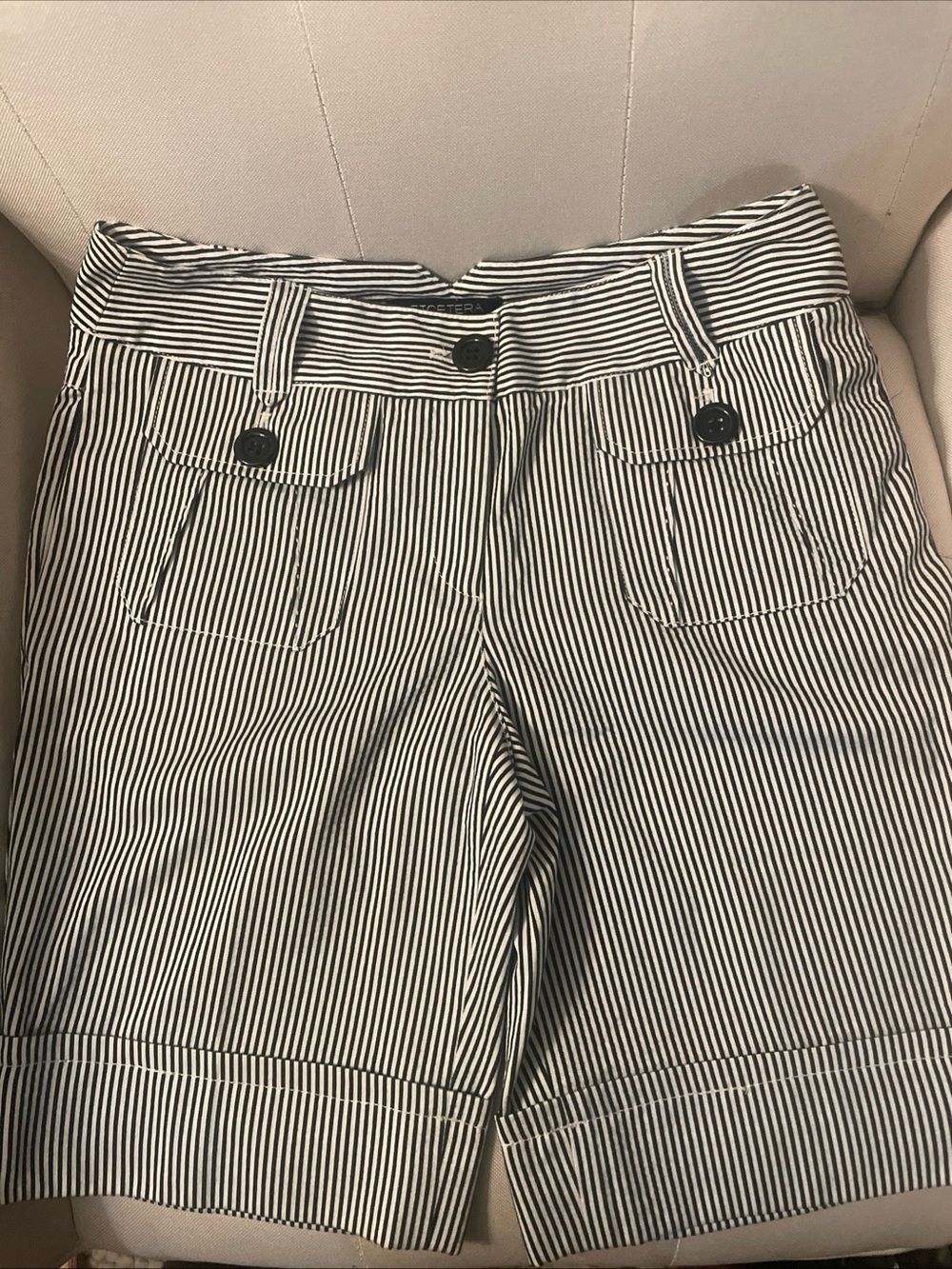 Etcetera Black and White Striped Women’s Shorts